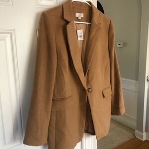 New w Tag: LOFT Wool Blend Single Button Blazer. Size 14
